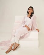 KAHANI - Blush Silk Suit Set