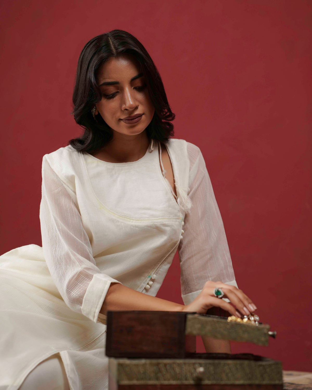 PITARA - The Pearl White Kurta & Pant Set.