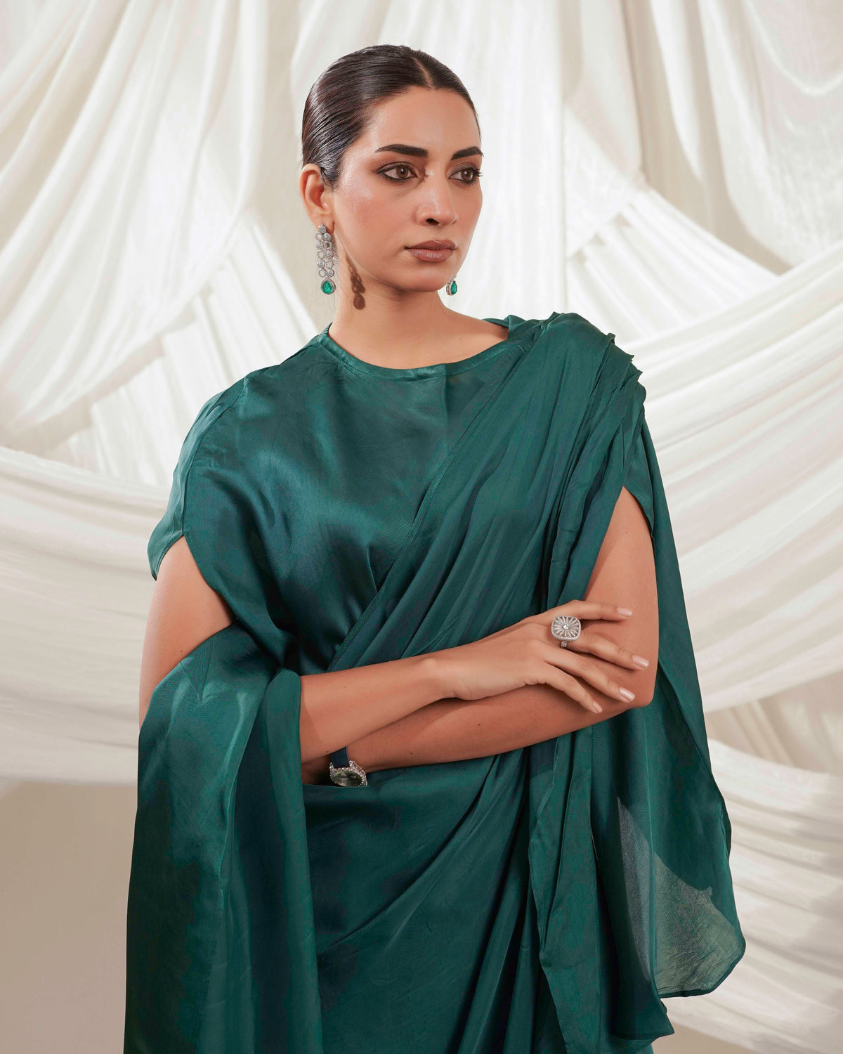 NOOR - The Draped Teal Set.