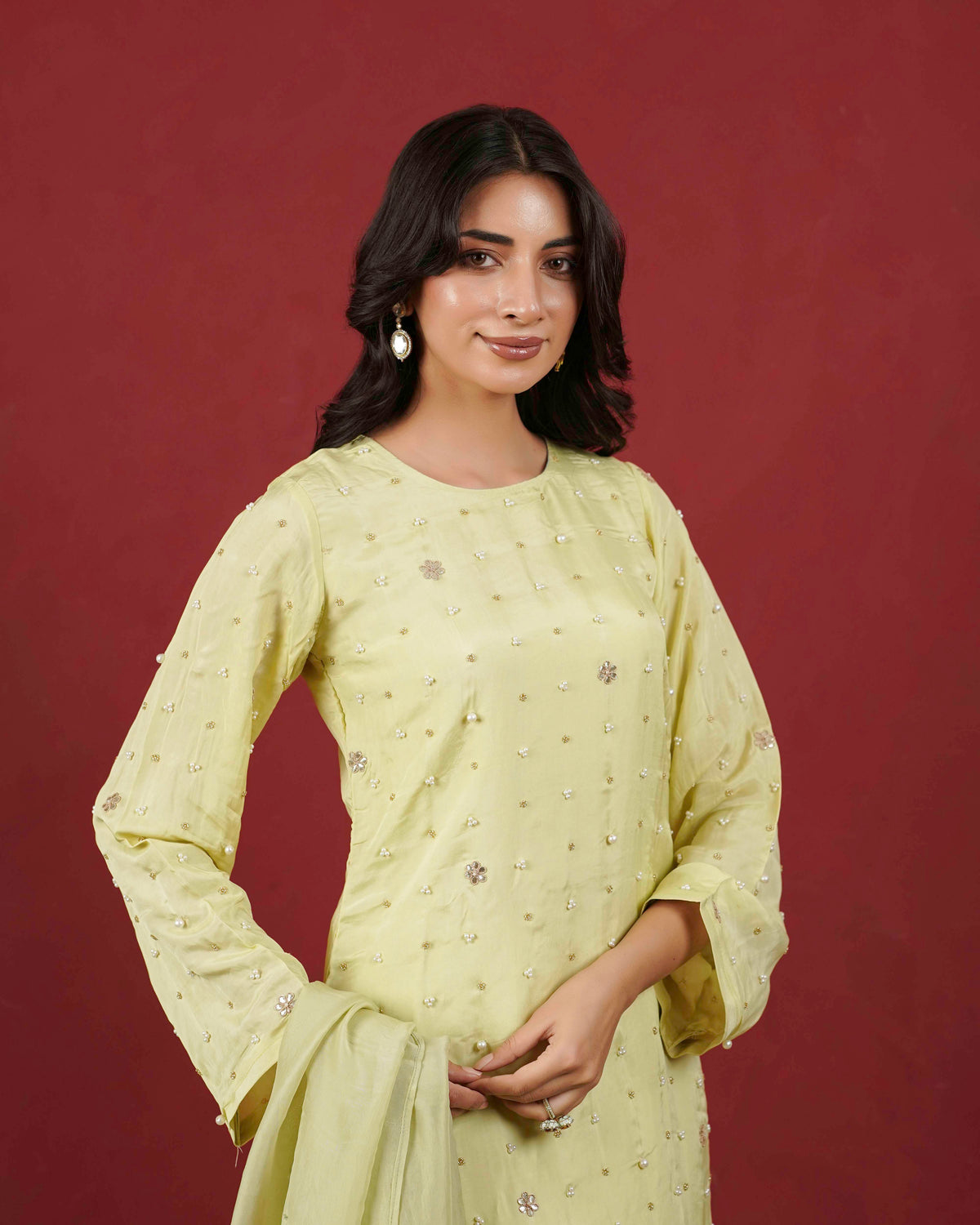 PITARA - The Pistachio Kurta & Pant Set.