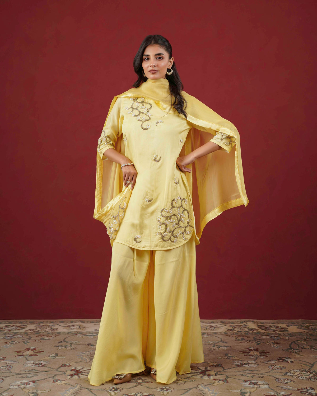 PITARA - The Soft Yellow Kurta & Pant Set.