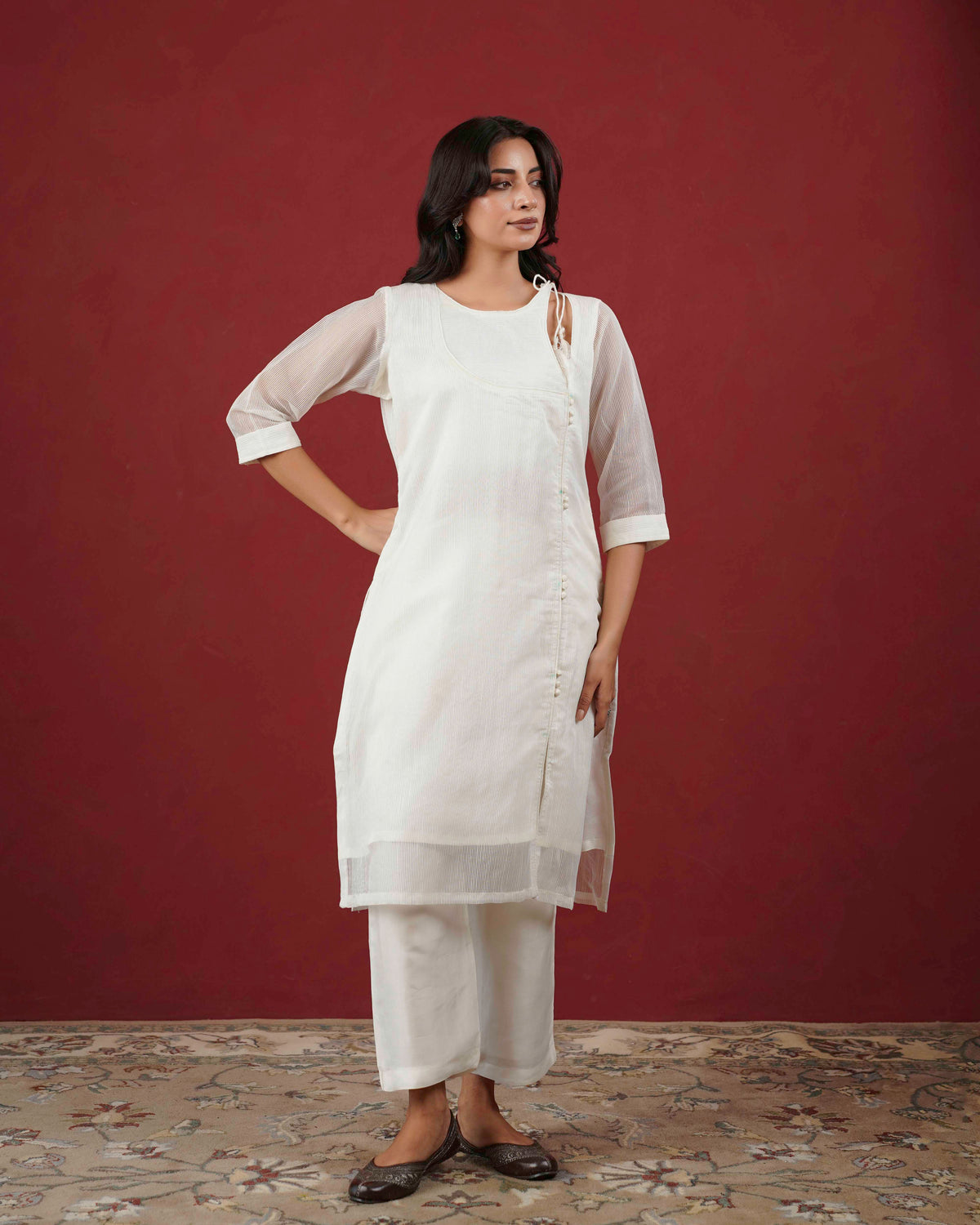 PITARA - The Pearl White Kurta & Pant Set.