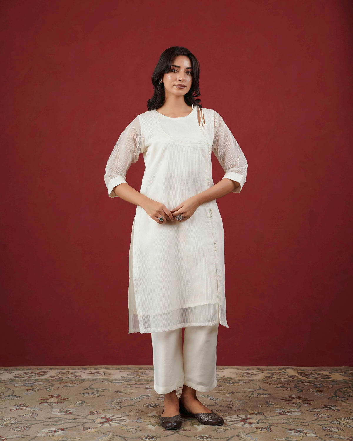 PITARA - The Pearl White Kurta & Pant Set.