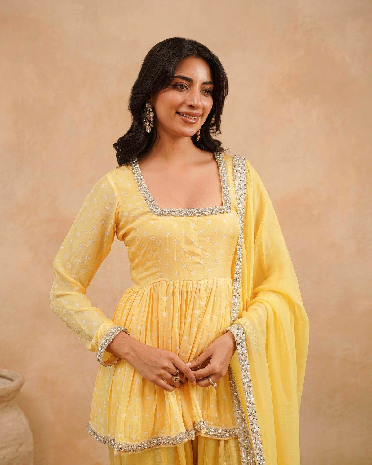 PITARA - The Bandhani Peplum Kurta & Pant Set
