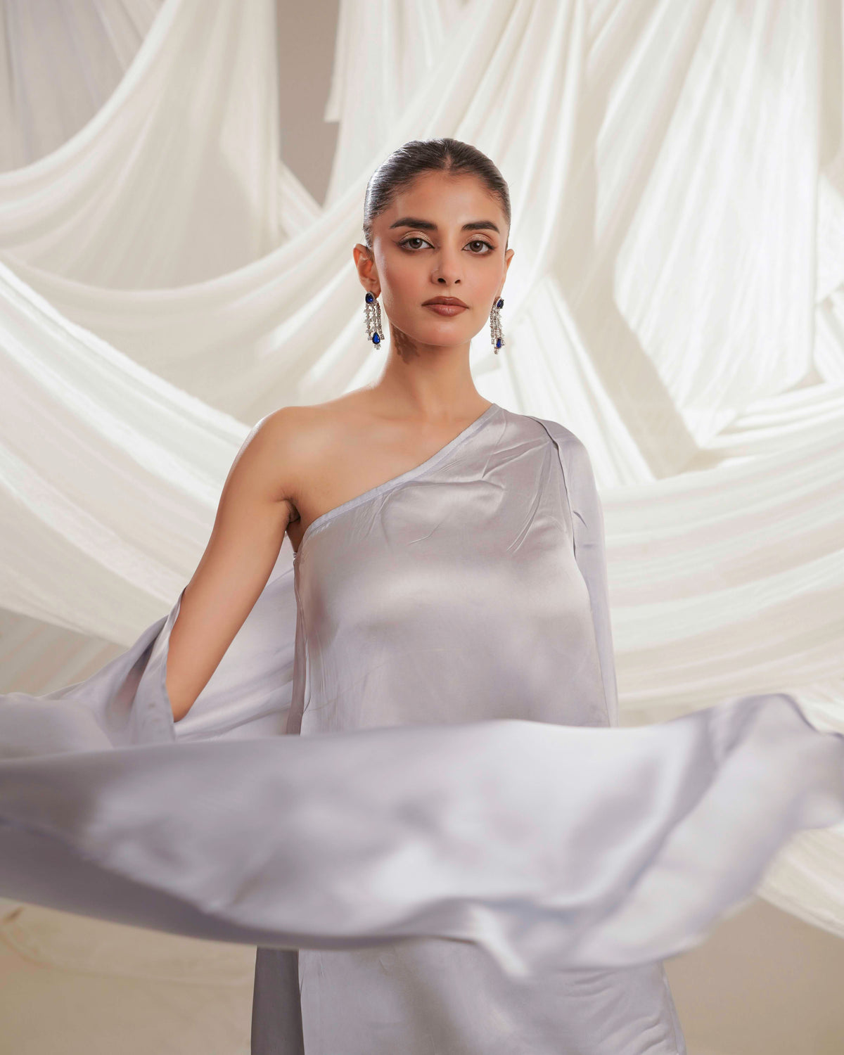 NOOR - The Soft Grey Drape Set.