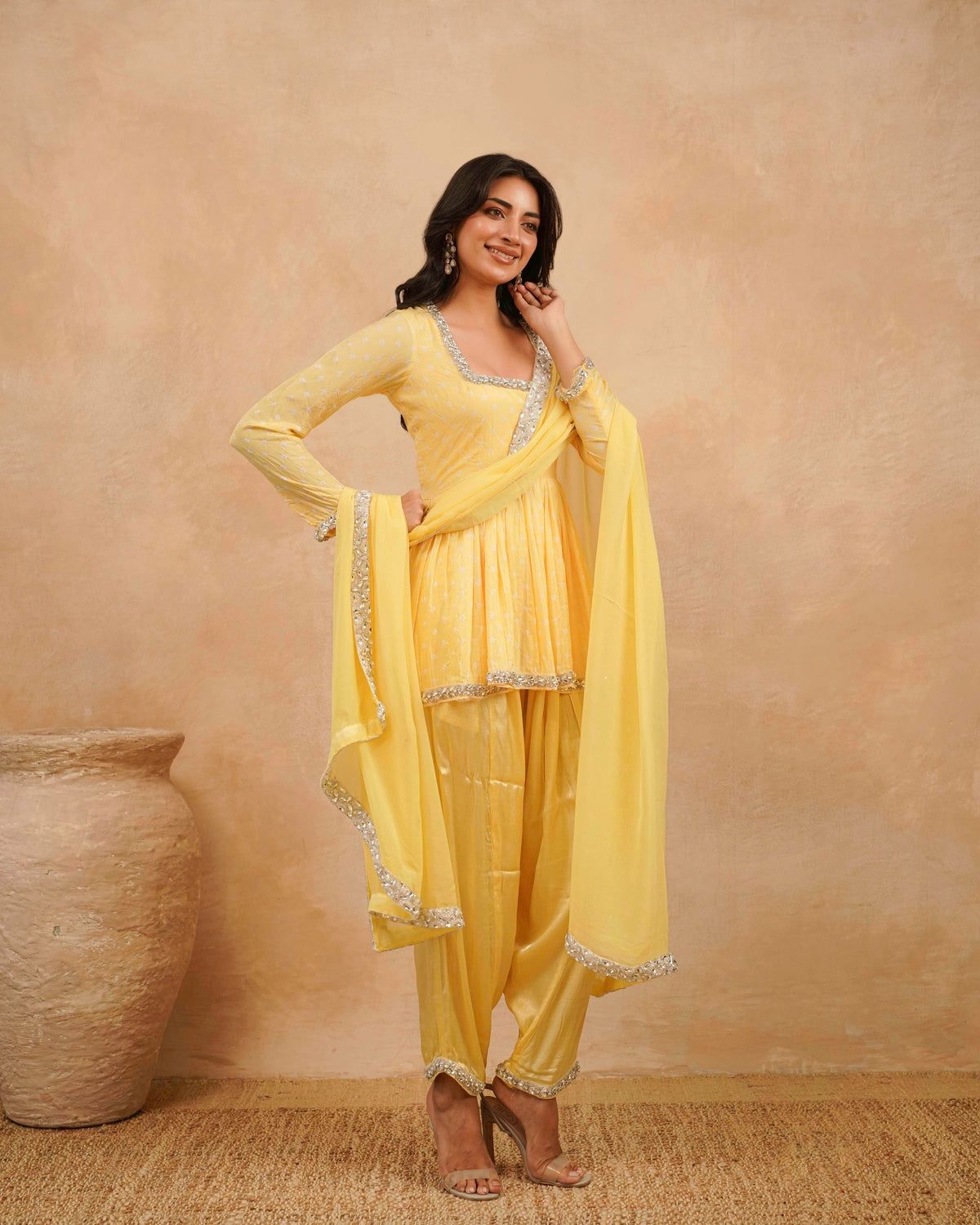 PITARA - The Bandhani Peplum Kurta & Pant Set