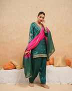 PITARA - The Emerald Statement Kurta & Salwar Set.
