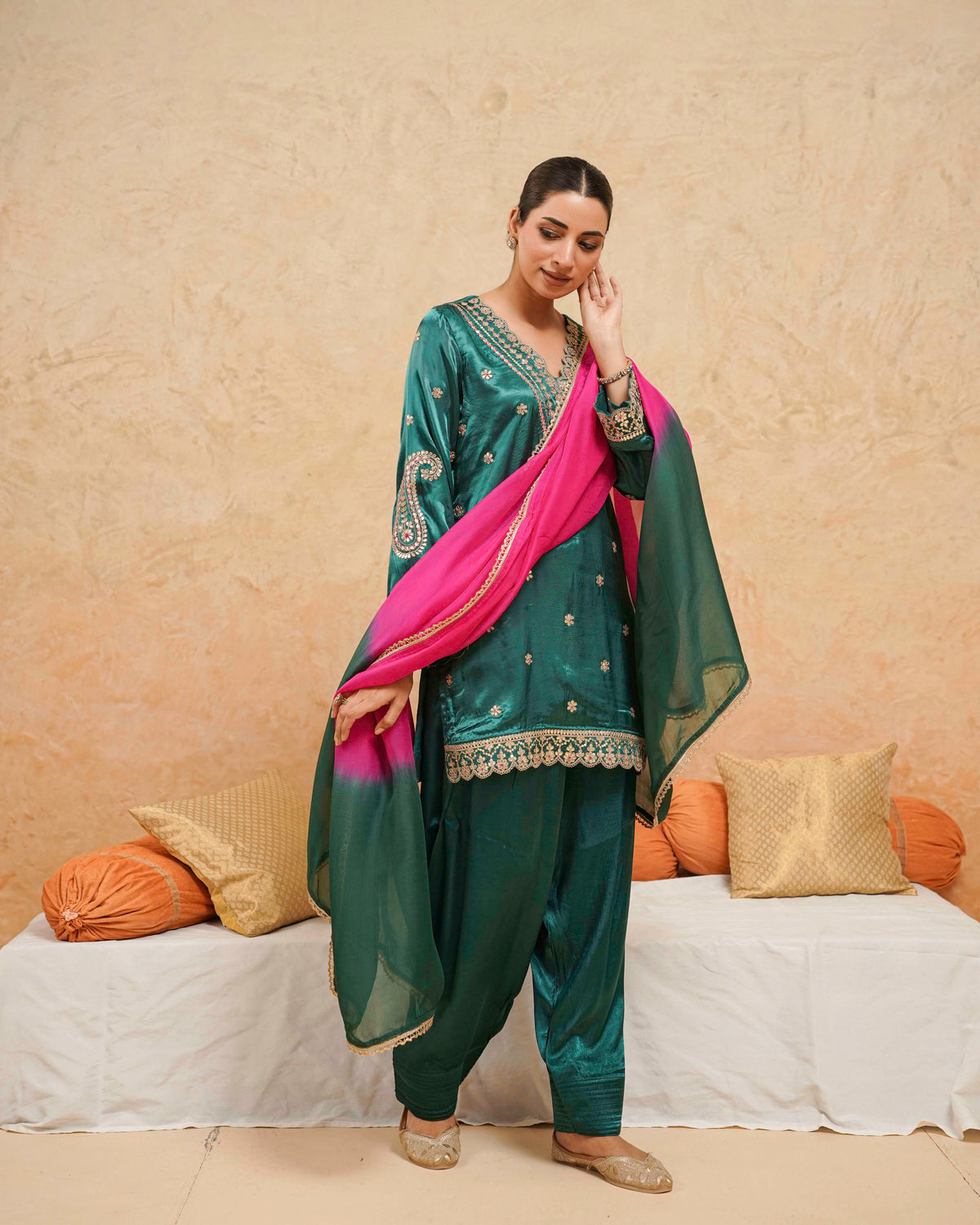 PITARA - The Emerald Statement Kurta & Salwar Set.