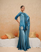 PITARA - The Statement Blue Kurta & Palazzo Set.