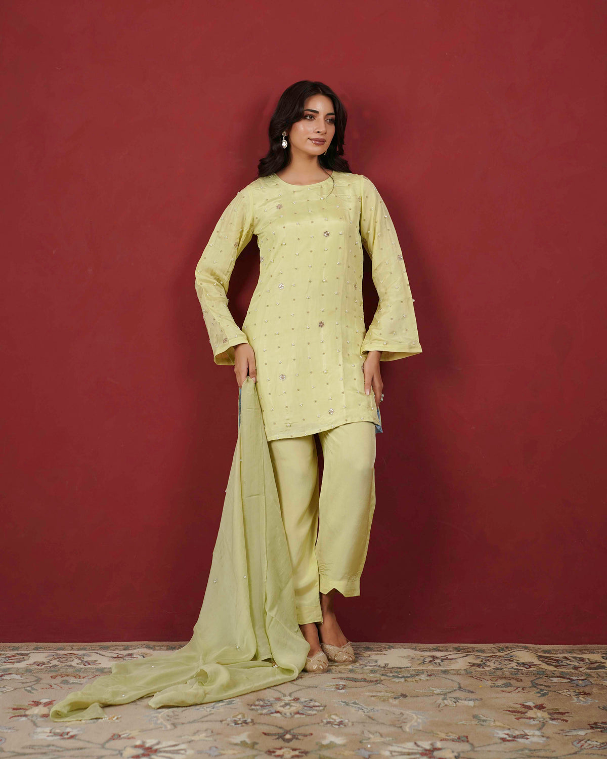 PITARA - The Pistachio Kurta & Pant Set.