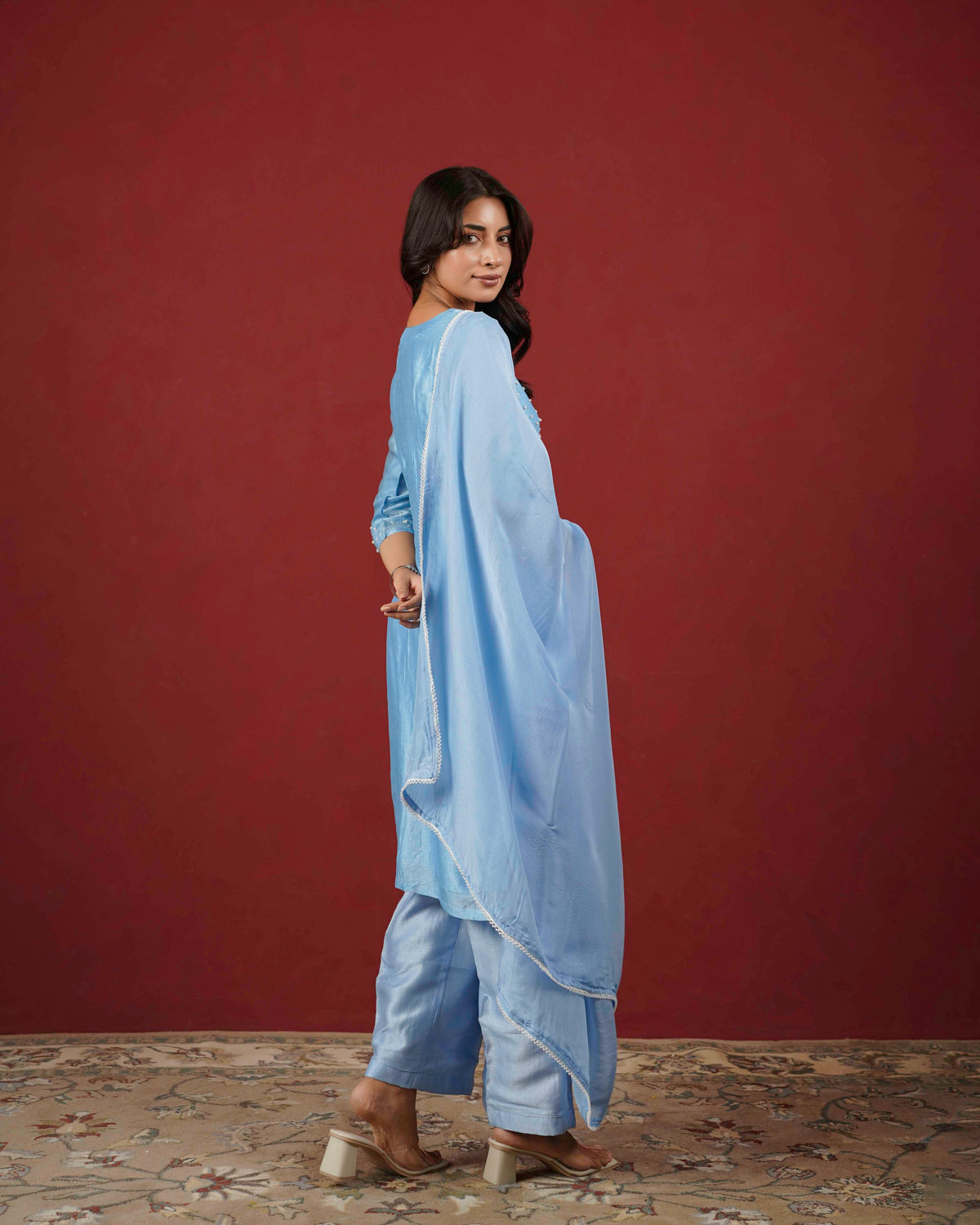 PITARA -  The Powder Blue Kurta & Pant Set.