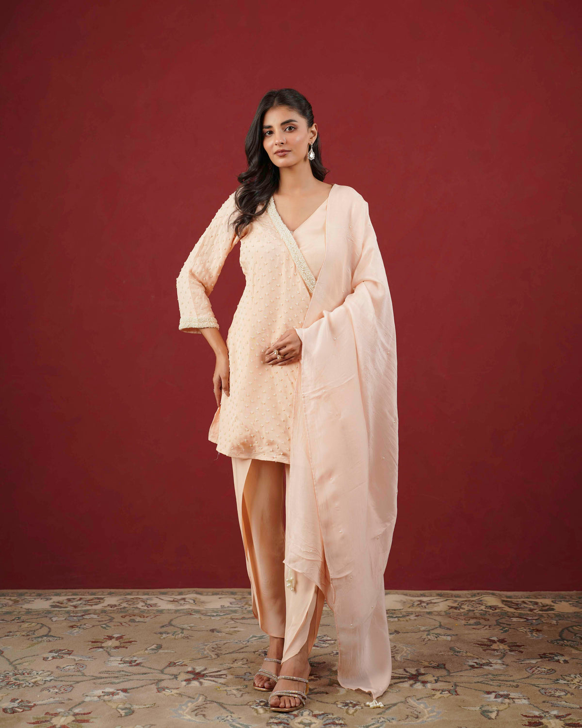 PITARA - The Soft Peach Kurta & Pant Set.