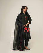KAHANI - Black Silk Suit Set