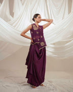 NOOR - The Peacock Draped Set.