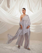 NOOR - The Soft Grey Drape Set.