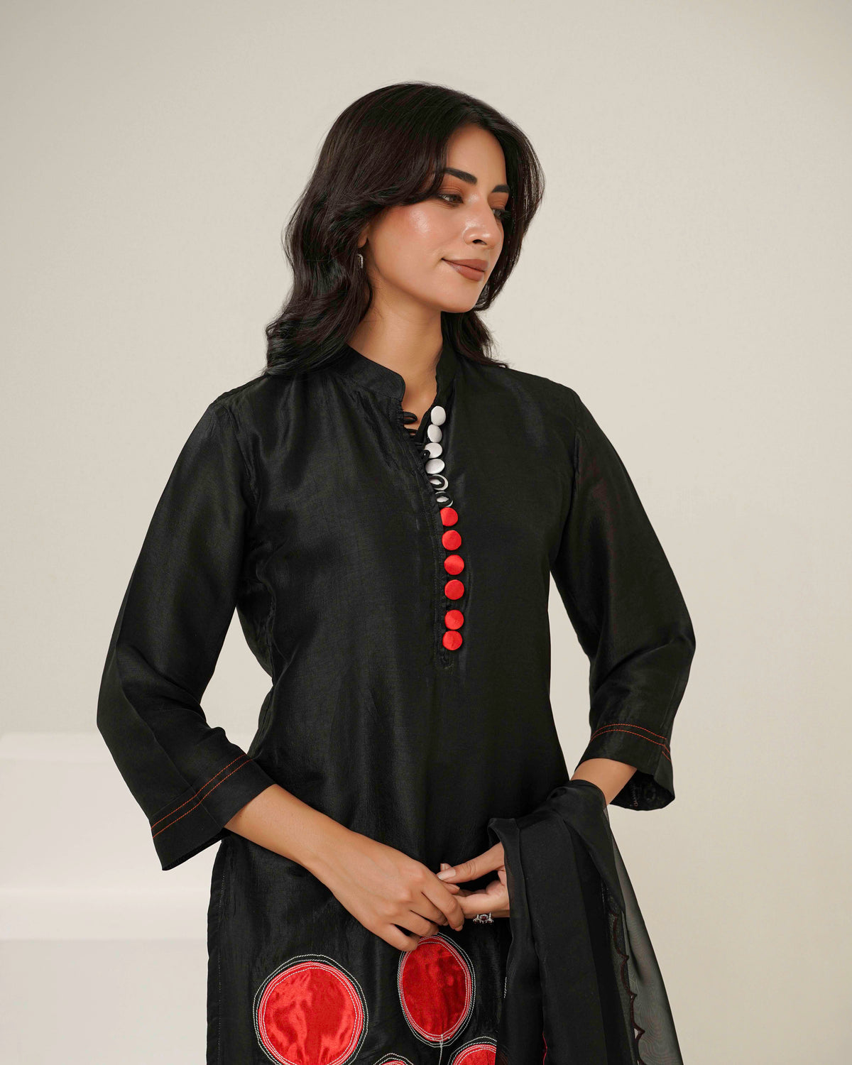 KAHANI - Black Silk Suit Set