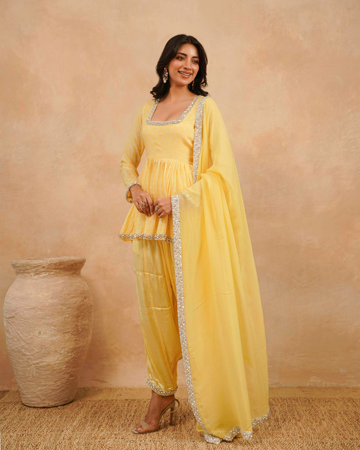 PITARA - The Bandhani Peplum Kurta & Pant Set