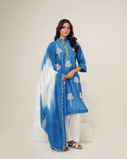 KAHANI - Blue Silk Suit Set