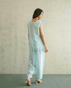 Har- Din sky blue Linen Co-rd set