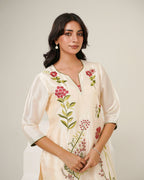 KAHANI - Bloom Silk Straight Suit