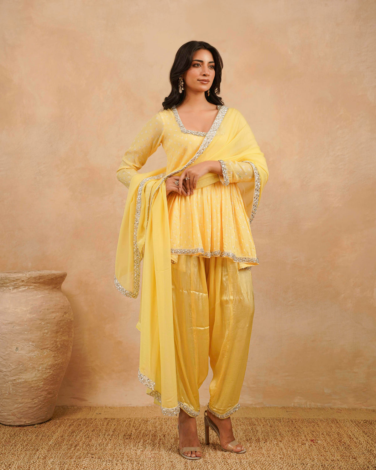 PITARA - The Bandhani Peplum Kurta & Pant Set