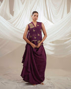 NOOR - The Peacock Draped Set.