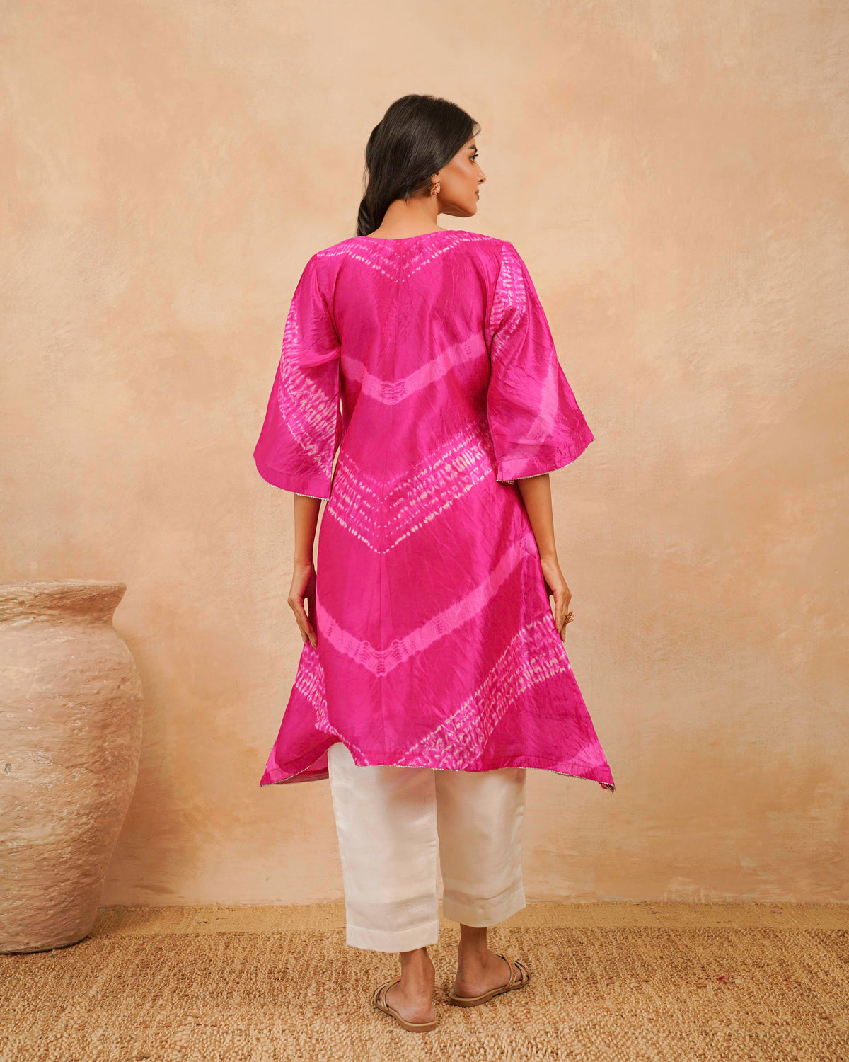 PITARA - The Pink Leheriya Kurta & Pant Set