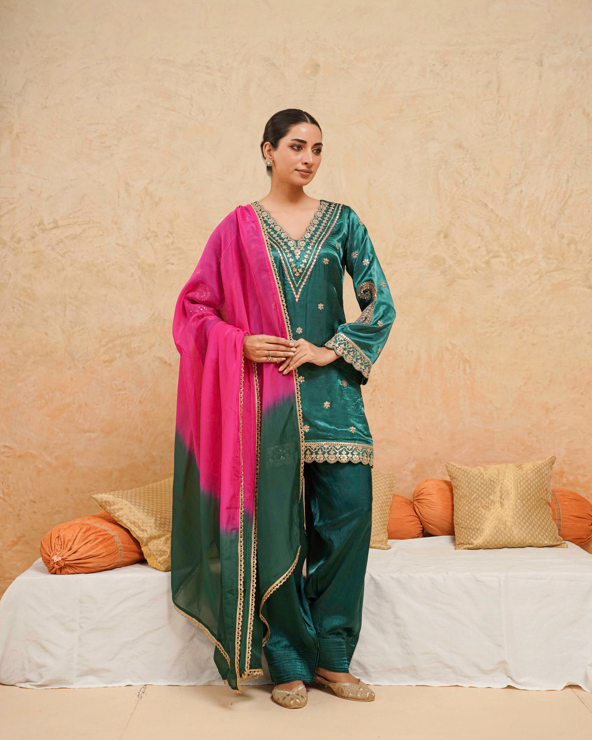 PITARA - The Emerald Statement Kurta & Salwar Set.
