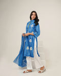 KAHANI - Blue Silk Suit Set