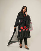 KAHANI - Black Silk Suit Set
