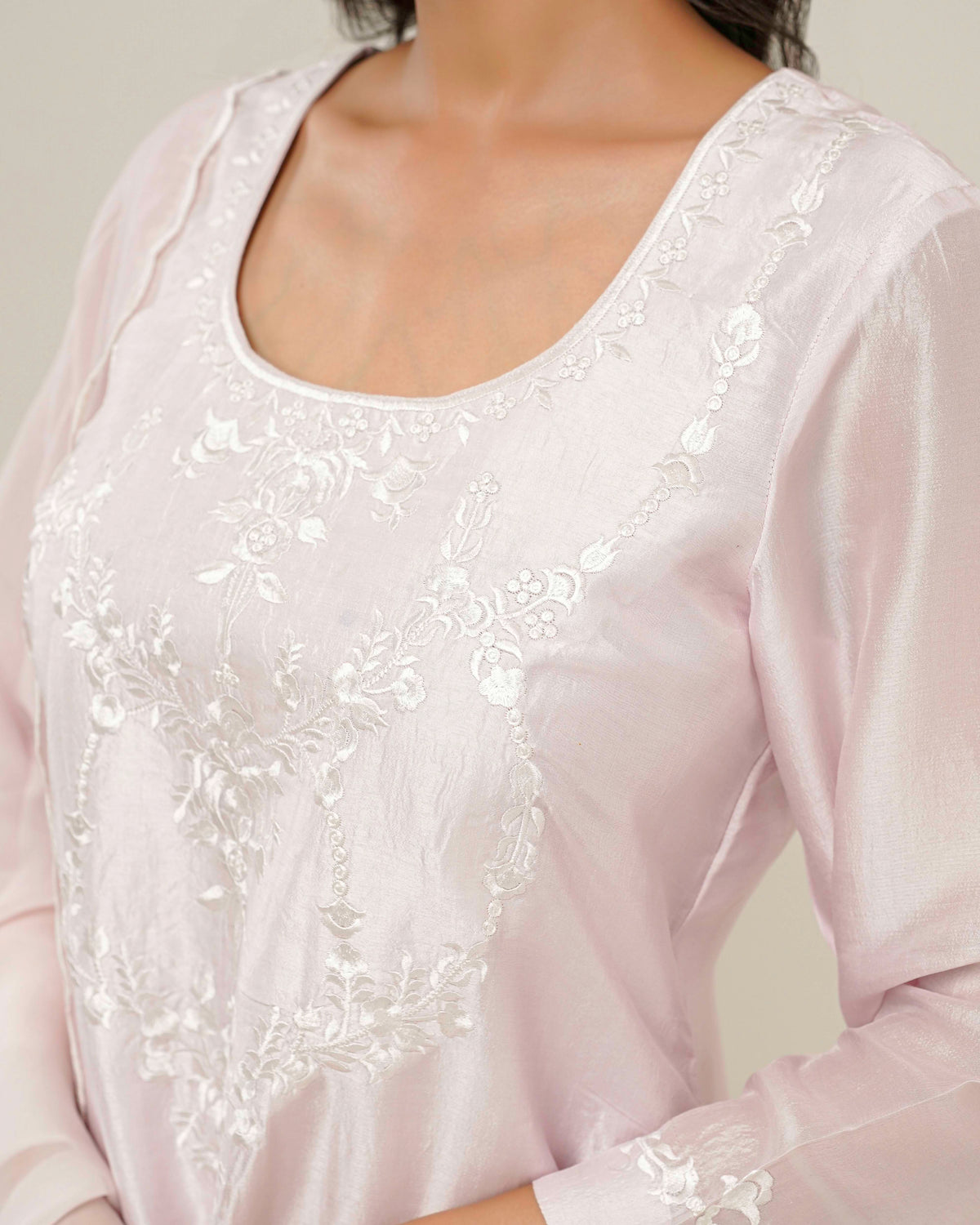 KAHANI - Blush Silk Suit Set