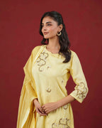PITARA - The Soft Yellow Kurta & Pant Set.