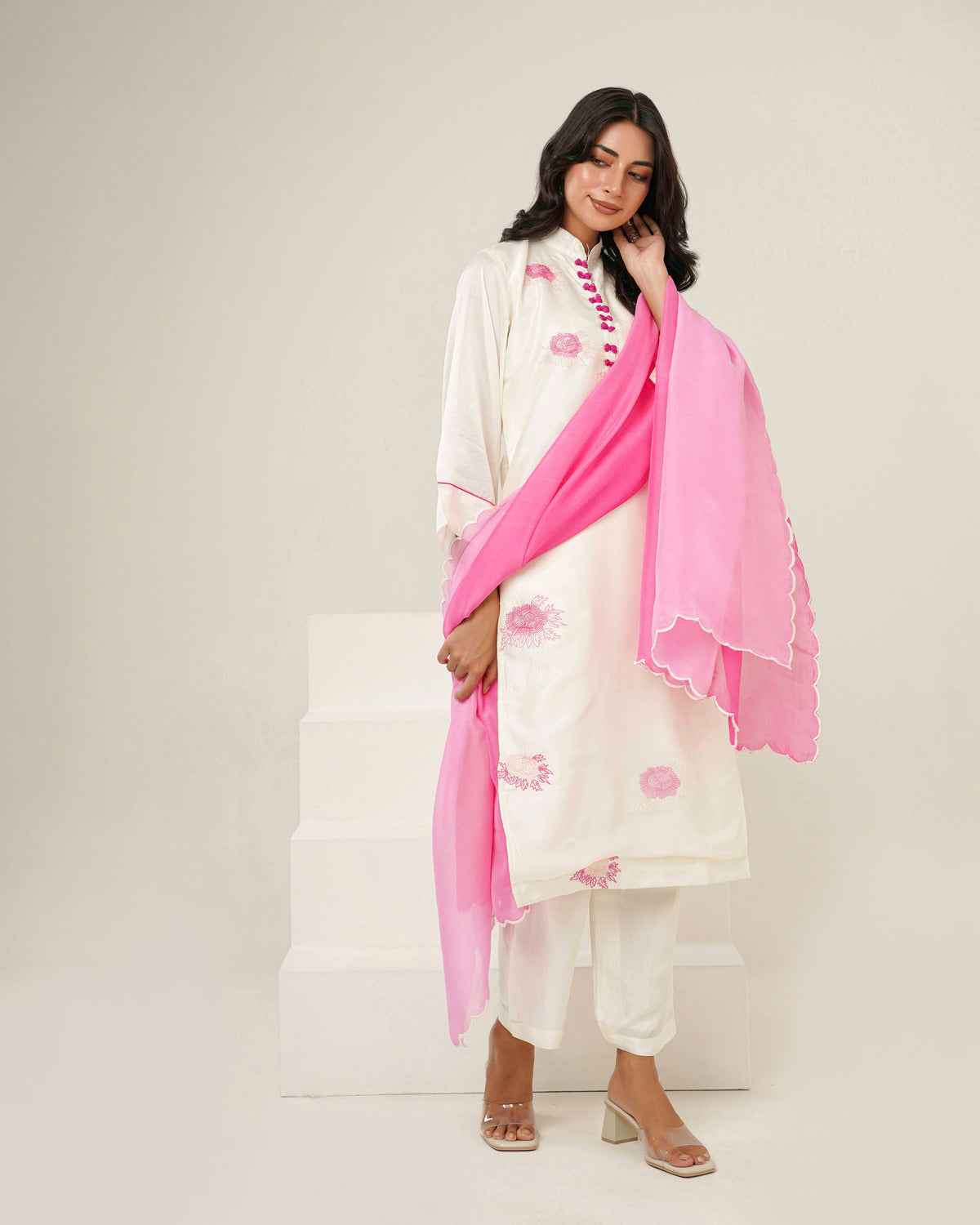 KAHANI - Pink Bloom Suit Set