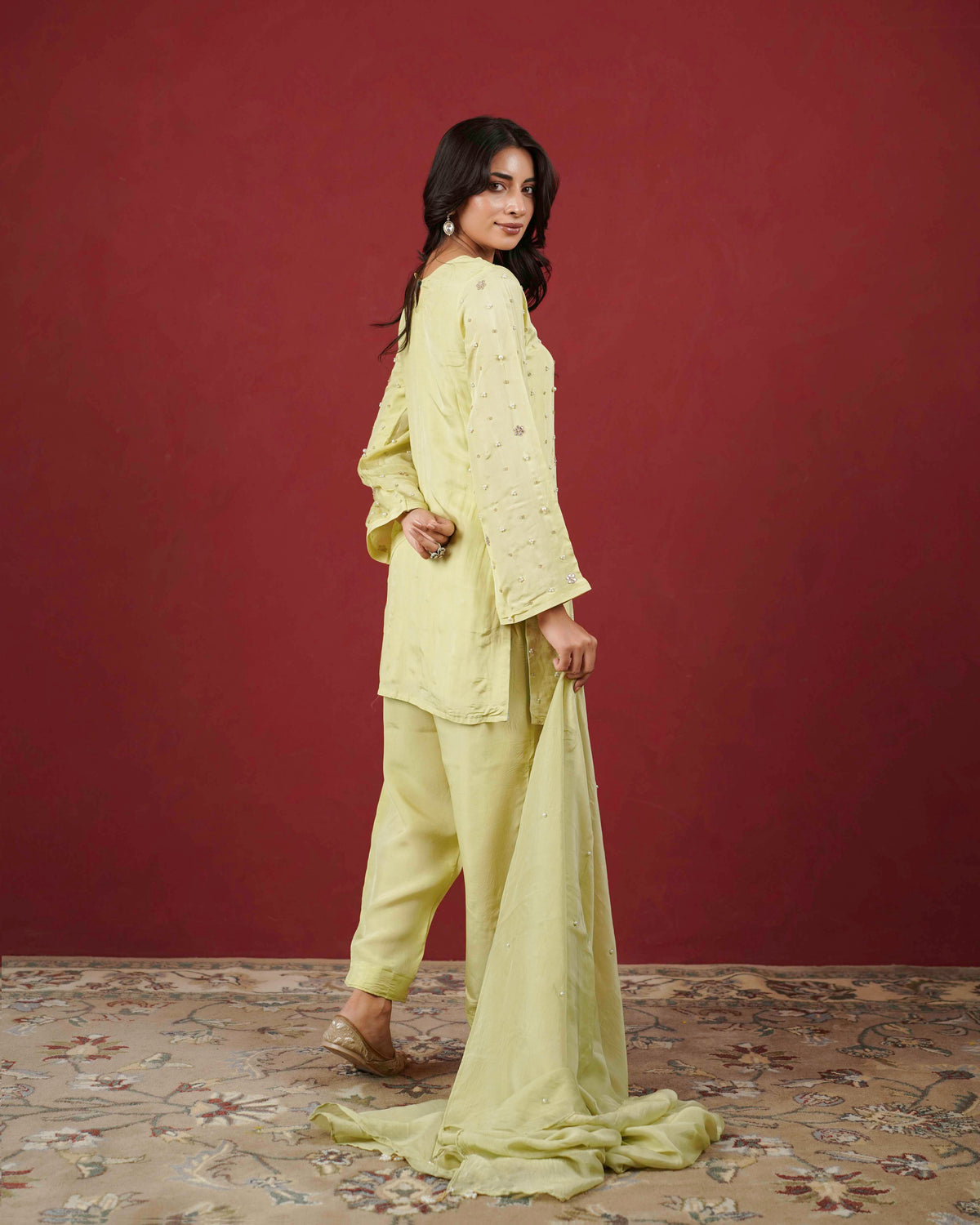 PITARA - The Pistachio Kurta & Pant Set.