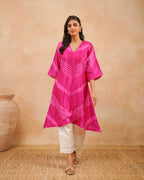 PITARA - The Pink Leheriya Kurta & Pant Set