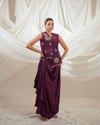 NOOR - The Peacock Draped Set.