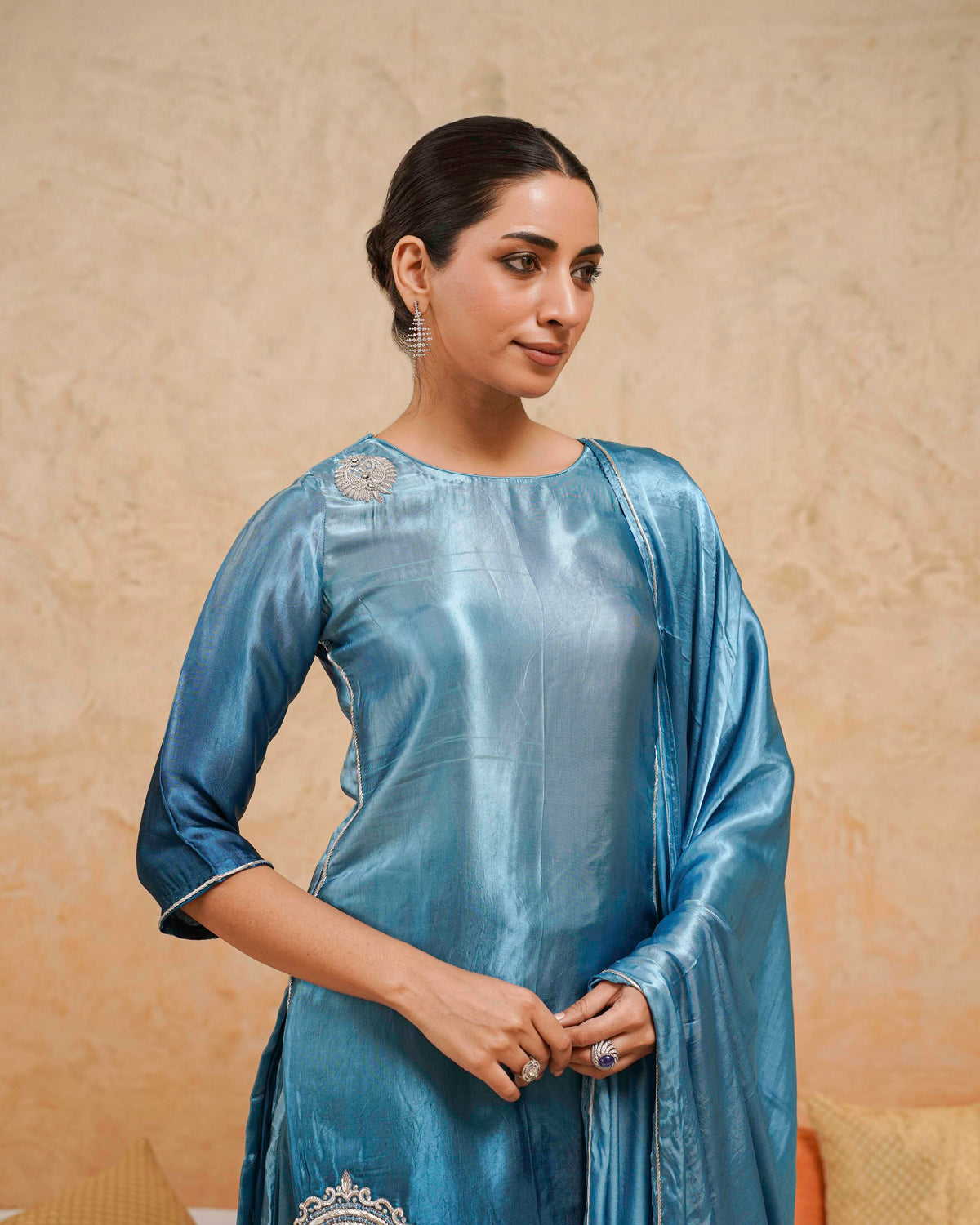 PITARA - The Statement Blue Kurta & Palazzo Set.