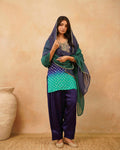 PITARA - The Emerald Navy Kurta & Pant Set.
