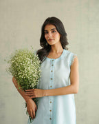 Har- Din sky blue Linen Co-rd set