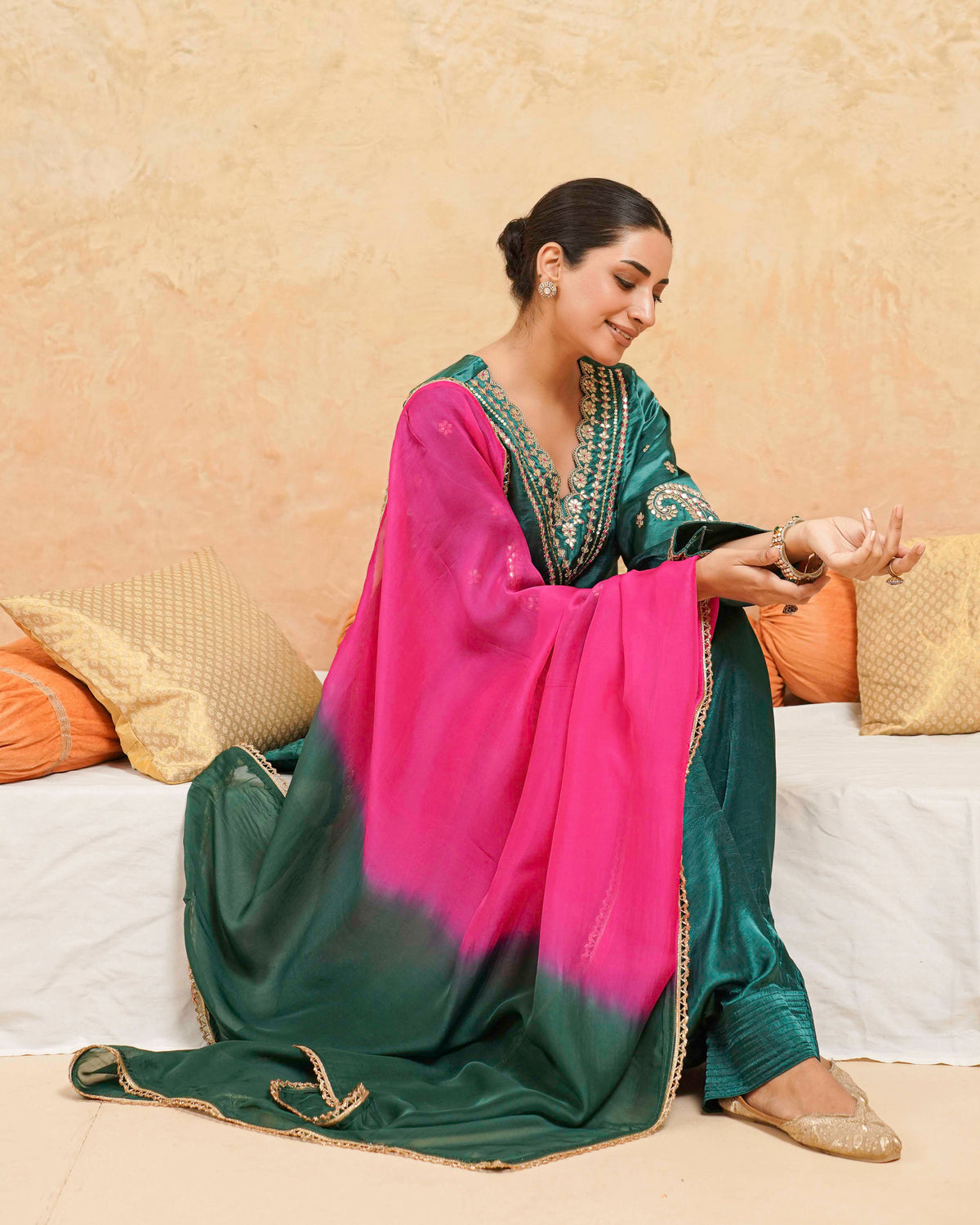 PITARA - The Emerald Statement Kurta & Salwar Set.